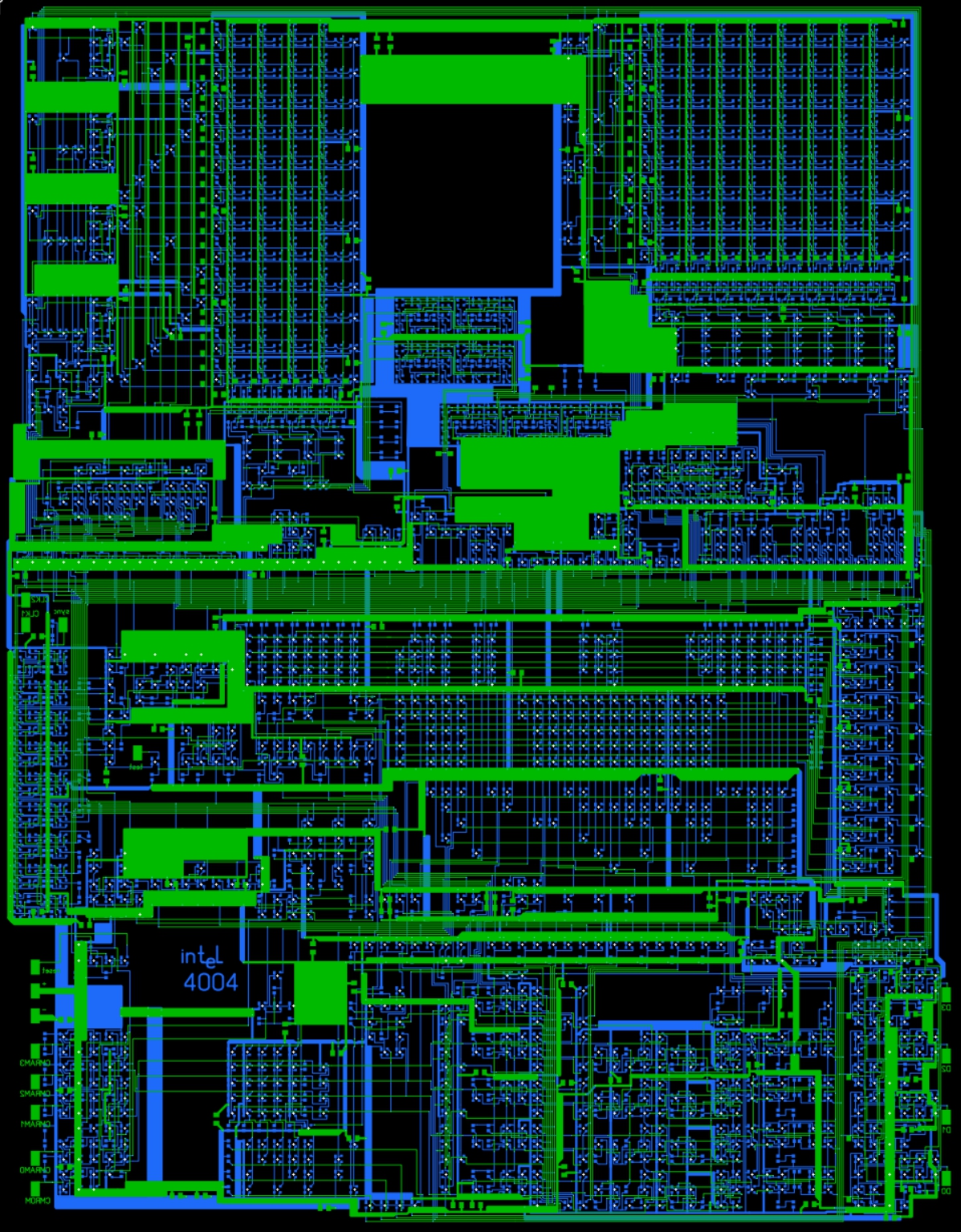 Klaus’ 4004 PCB layout